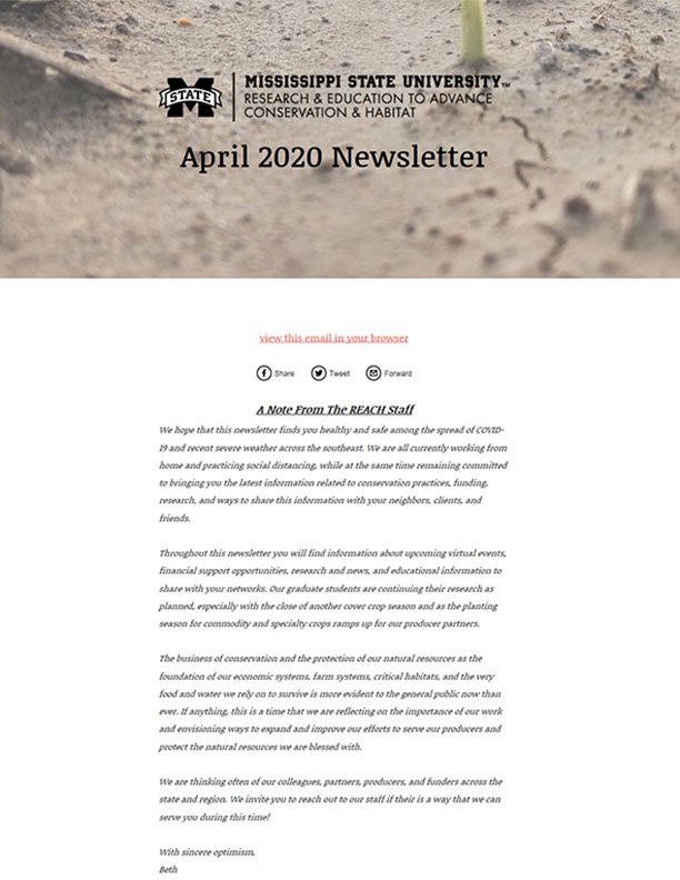 April 2020 Newsletter